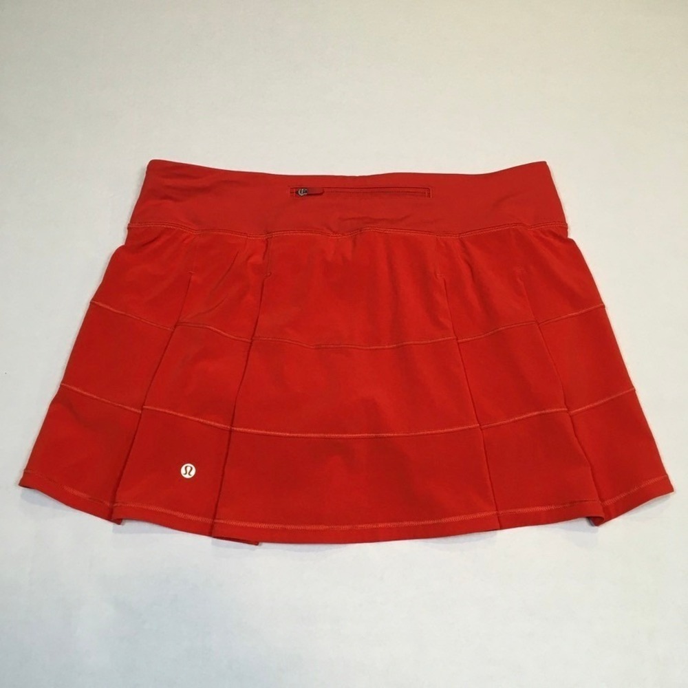 Lululemon Pace Rival Skirt Skort Sz 10 Red Pickleball Tennis Golf Running - Picture 2 of 14